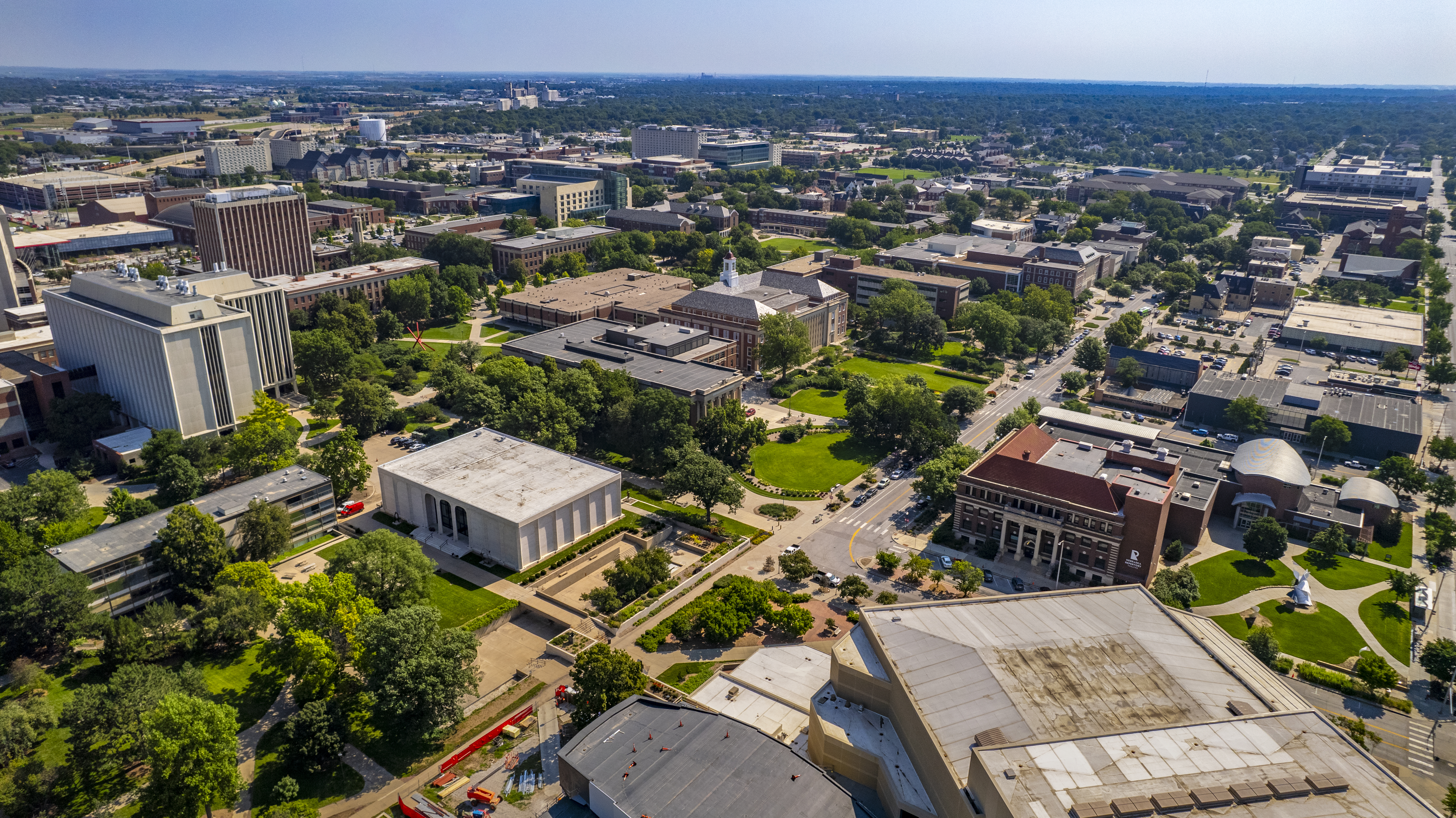 Drone image of Lincoln Campus